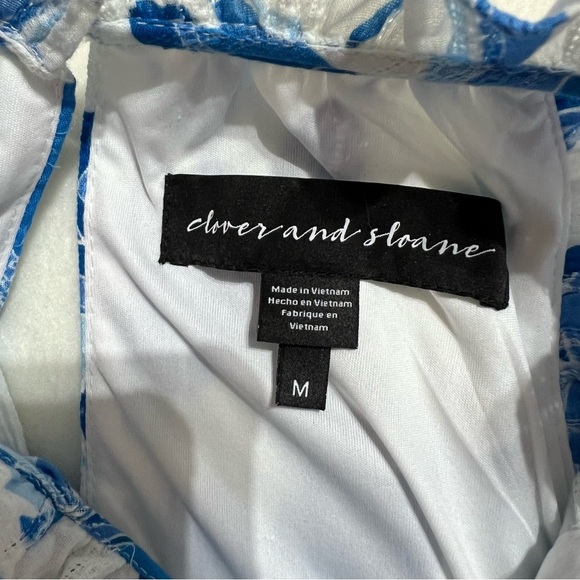 Clover and Sloan blue and white floral dress size medium - Picture 14 of 16